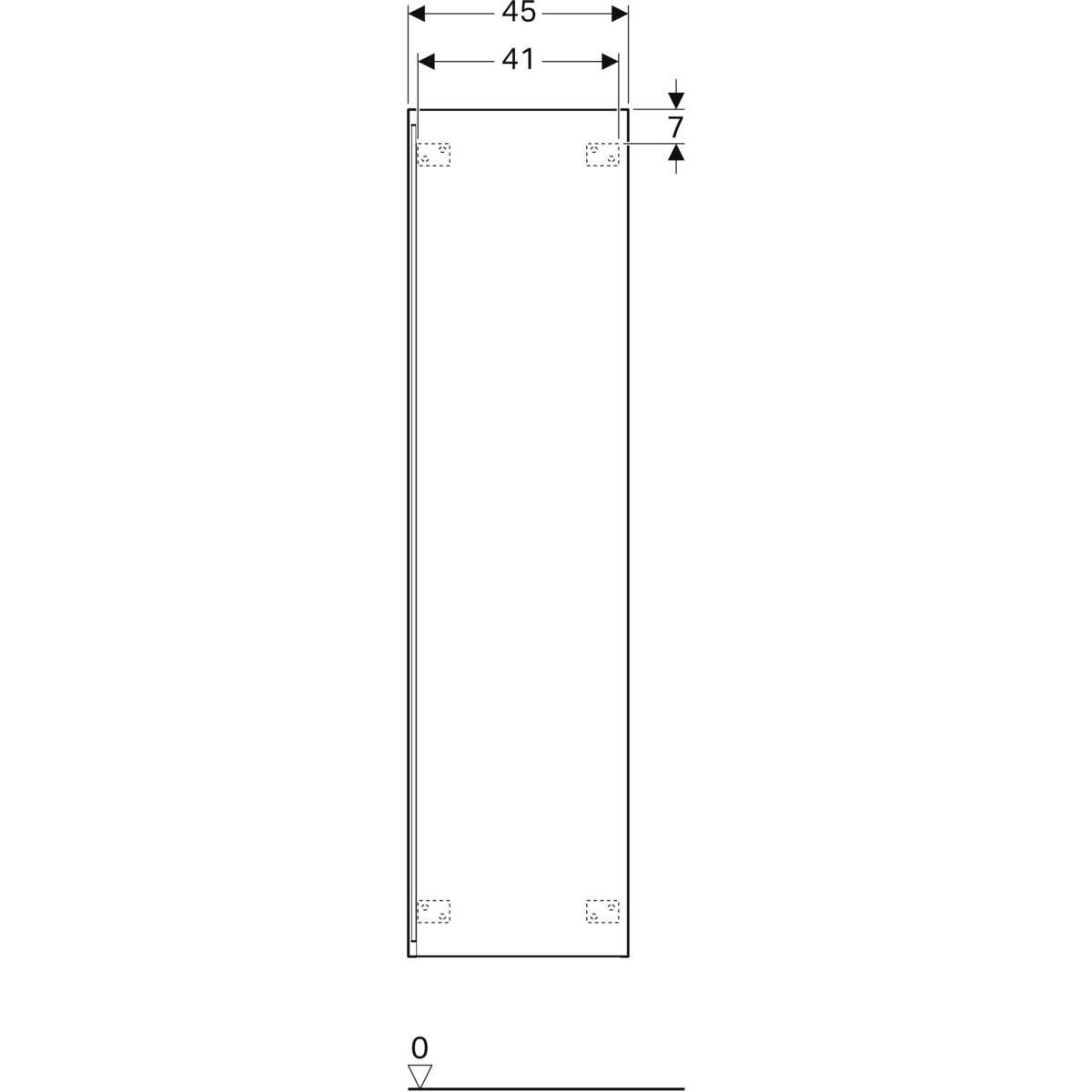 Colonne haute Acanto - 1 porte - 45 x 173 x 17,4 cm - corps : laqué ultra-brillant / blanc - porte : verre brillant / blanc Réf. 500.637.01.2