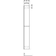 Colonne haute Acanto - 2 tiroirs - 22 x 173 x 47,6 cm - corps : laqué mat / gris velouté - tiroirs : verre brillant / gris velouté Réf. 500.638.JK.2