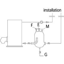 Pot de décantation 10 litres mâle-femelle 1''1/4 33 x 42 mm réf. PID07