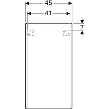 Armoire haute compacte Acanto - 1 porte - 45 x 82 x 17,4 cm - corps : laqué mat / gris velouté - porte : verre brillant / gris velouté Réf. 500.639.JK.2