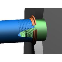 Gaine accordéon ''Spécial Gaz'' + raccord alu longueur 0,45 m à 1,50 m diamètre 111 / 116 réf. 015111