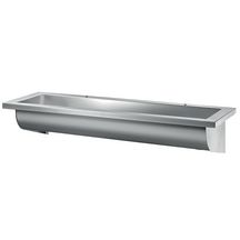 Lavabo CANAL L.1200 2 trous rob Ø22 évac. dte Inox 304 sat. Réf. 121250