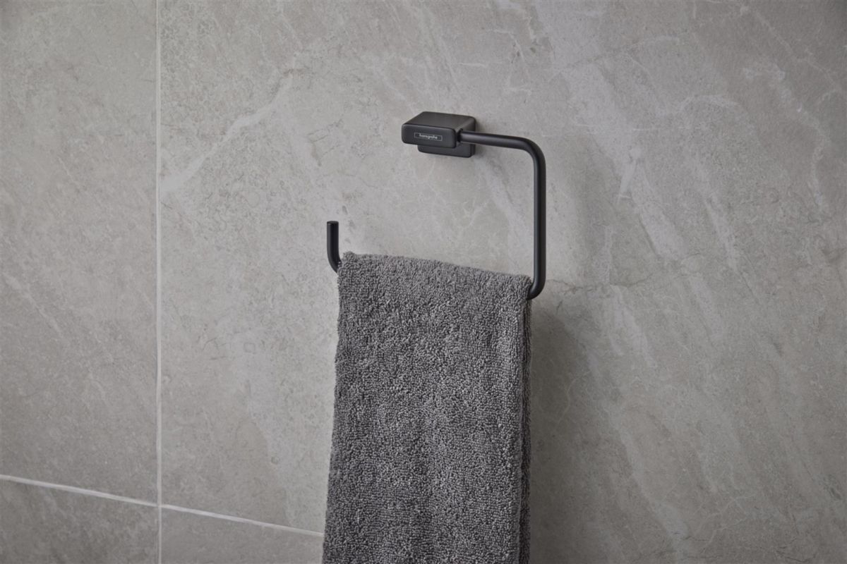 hansgrohe AddStoris Anneau porte-serviette, Noir mat