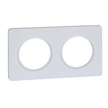 Odace plaque touch blanc 2 postes Réf S520804