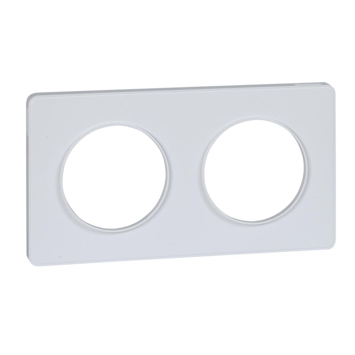 Odace plaque touch blanc 2 postes Réf S520804