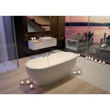 Baignoire Isensi ovale 190x90 monobloc autonome avec tablier Réf. 3852.010