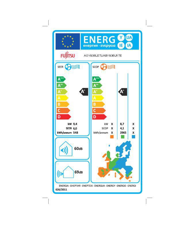 Unité intérieure plafonnier inverter 9,4 kW modèle ABYG 36 LRTE réf. 873025