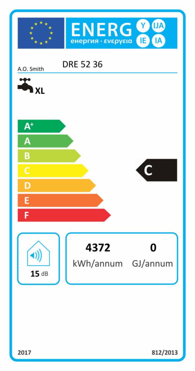 Chauffe-eau électrique tertiaire 36 kW 200 L Réf. DRE 52-36 F