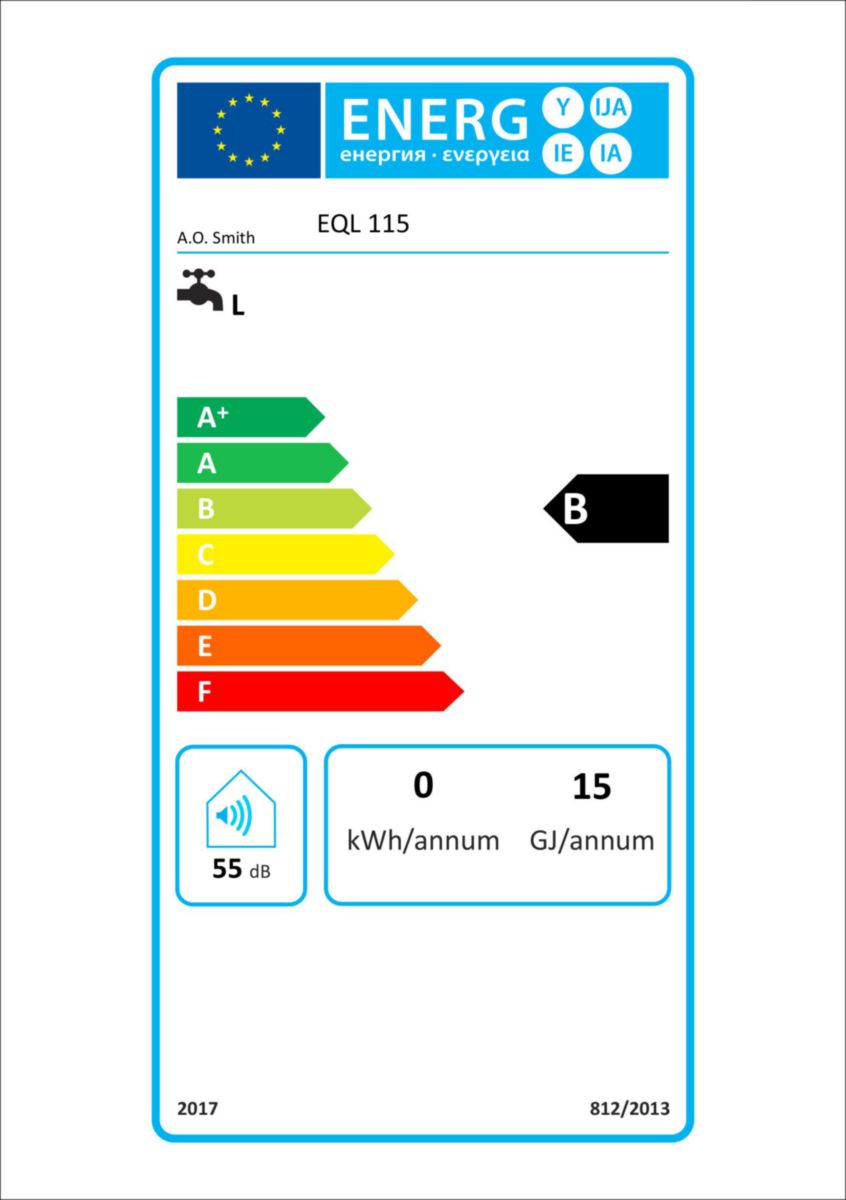 Chauffe-eau gaz domestique bas NOx 9,4 kW 108 L gaz naturel Réf. EQL 115 FR NAT