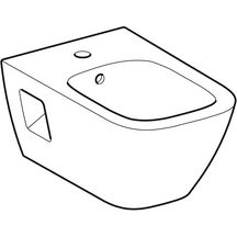 Bidet suspendu Renova Plan - semi-caréné - 54 cm - trop-plein visible - blanc Réf. 500.380.01.1