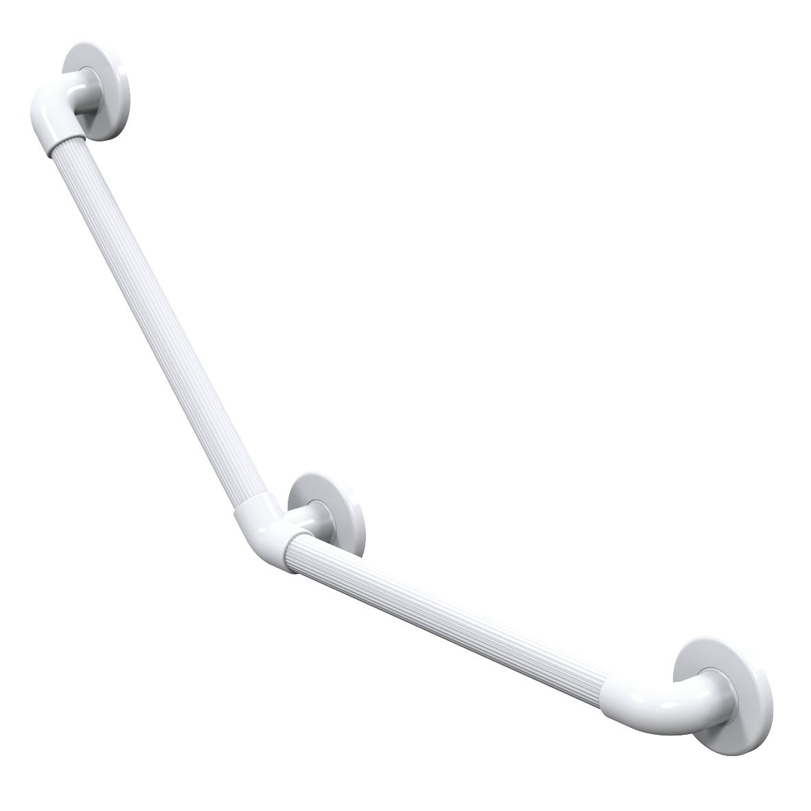 Barres d'appui hautement résistantes AKW INTERNATIONAL coudées à 135° Blanc 457 x 457 mm blanc réf. 01915WH-LS