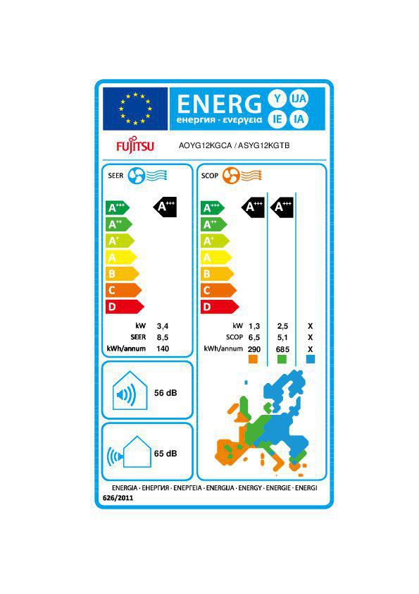 Unité intérieure climatiseur mural kgtb 3400w - dc inverter - ASYG 12 KGTB.UI Réf. 873160