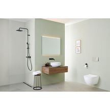 Miroir LED Geberit Option Plus Square avec éclairage direct et indirect,largeur 90cm, hauteur 70cm, Aluminium anodisé