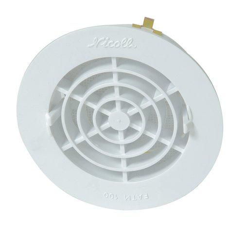 Grille ronde intérieure à fermeture avec moustiquaire PVC diamètre 100mm FATM 100 rèf. FATM100