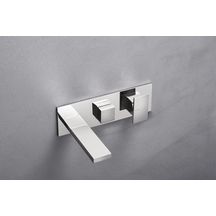 Facade Externe TABULA Bain Douche Mural 2 Sorties Chrome Réf. TA10251