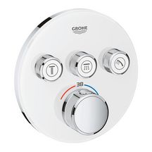 Thermostatique pour installation encastrée 3 sorties Grohtherm SmartControl Blanc 29904LS0