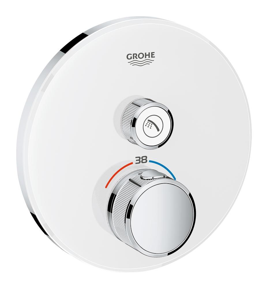 Thermostatique pour installation encastrée 1 sortie Grohtherm SmartControl Blanc 29150LS0