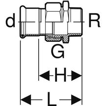 Raccord union acier zn F diamètre : 15-1/2 réf . 25330