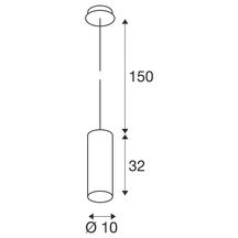 Suspension rond ENOLA E27 max. 60W noir Réf. 149388