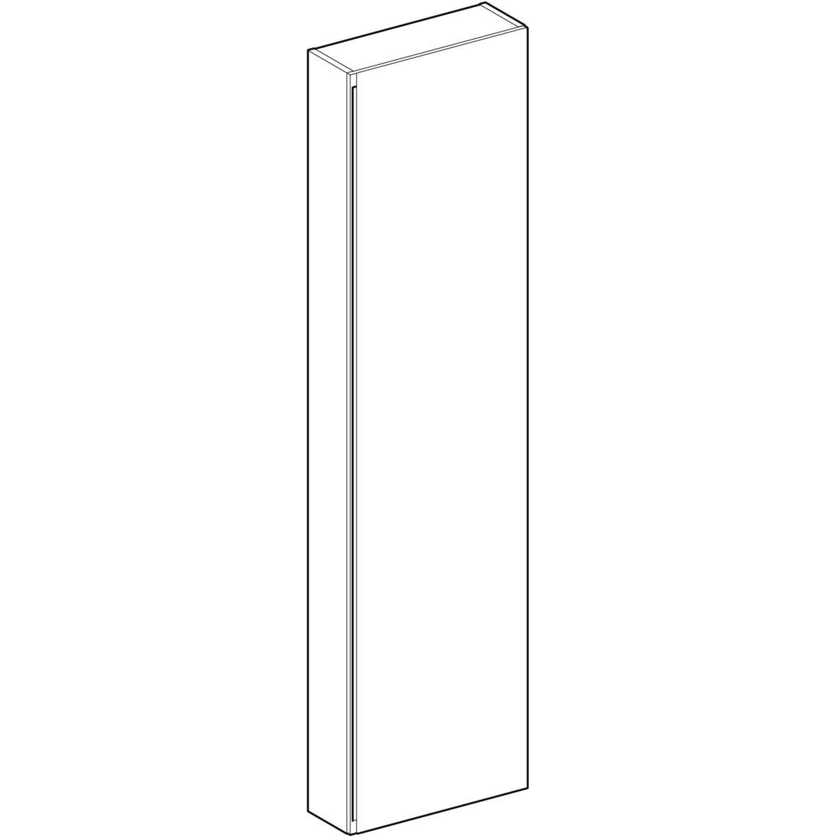 Colonne haute Acanto - 1 porte - 45 x 173 x 17,4 cm - corps : laqué ultra-brillant / blanc - porte : verre brillant / blanc Réf. 500.637.01.2