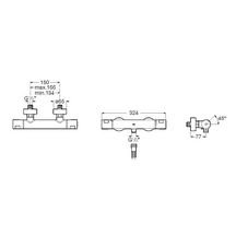 Mitigeur Douche thermostatique mural T-500 avec régulateur de débit et clapet anti-retour sans garniture  Chromé Réf : A5A2E18C0F