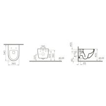 Pack WC suspendu sans bride Sento VitrAflush 2.0, longueur 54 cm, abattant Slim Duroplast avec système fermeture douce, blanc mat / edelweiss Réf. 7748B001-6156