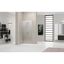 Paroi de douche à l'Italienne Giada H 70 extensibilité 67-68.5 Cm verre trempé transparent profilés blanc Réf : GIADAH70-1A