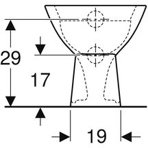 wc au sol pour enfant geberit bambini, cuvette de wc à fond creux, sans trous pour abattant wc Réf. 500.930.00.1