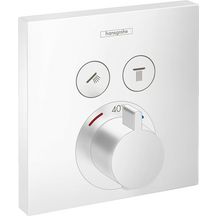 Set de finition mitigeur thermostatique showerselect e encastré avec 2 fonctions - blanc mat Réf. 15763700