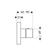 AXOR ShowerSolutions Module thermostatique encastré 120 / 120, Noir chromé brossé