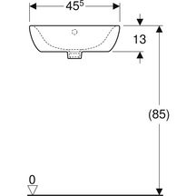 Lave-mains d'angle Bastia largeur 45,5cm profondeur 40cm blanc Réf. 501.611.00.1