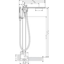 AXOR Massaud Mitigeur bain/douche encastré au sol, Aspect acier inoxydable