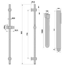 Barre douche cox complete réf. 88PZ900