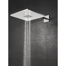 Set douche de tête et bras 430 mm, 2 jets Rainshower SmartActive 310 Cube Blanc 26479LS0