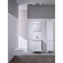 Miroir LED Geberit Option Basic Square, éclairage en haut, largeur 50cm,hauteur 70cm, aluminium anodisé