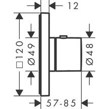 AXOR Citterio E Thermostatique encastré 120 / 120, Aspect doré poli