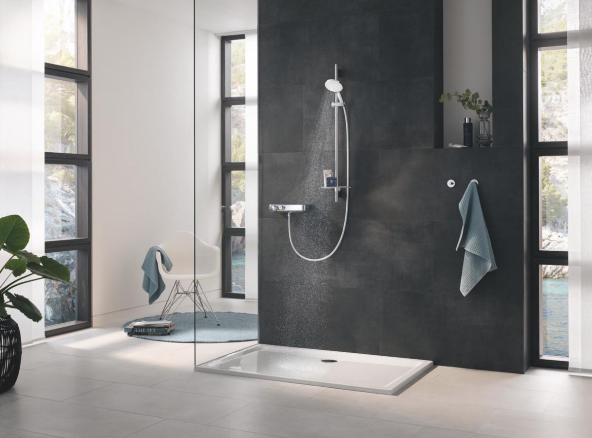 Ensemble de douche 3 jets avec barre Rainshower SmartActive 130 Blanc 26579LS0