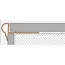 Profilé pour nez de marche Schlüter-TREP-FL-E acier inoxydable L. 2,5 m