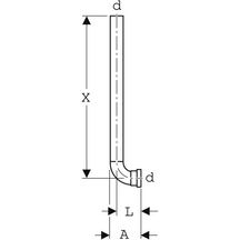 Tuyau à encastrer diamètre 32 mm réf. 119.704.16.1