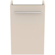 Meuble lave-mains suspendu 1 porte 35,4 x 20,2 x 55,5 cm i.life S finition beige sable mat. Porte pré-percée à l'intérieur pour l'installation de la poignée non inclus Réf: T5302NF