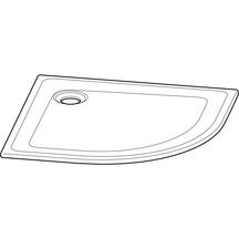 Receveur RENOVA céramique d'angle 90 x 90 ultra-plat à encastrer avec traitement antigliss PN 12 de série pour bonde siphoïde de 90 Réf. 00735800000AG3