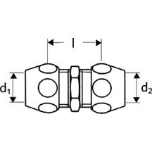 Raccord double droit 12 x 17 diamètre 10 064370699