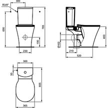 Pack wc sh arc CONNECT AIR abattant frein de chute blanc Réf. E142401