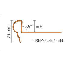 Profilé pour nez de marche Schlüter-TREP-FL-E acier inoxydable L. 2,5 m