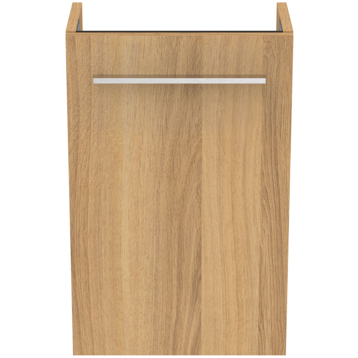 Meuble lave-mains suspendu 1 porte 35,4 x 20,2 x 55,5 cm i.life S finition chêne naturel. Porte pré-percée à l'intérieur pour l'installation de la poignée non inclus Réf:T5302NX