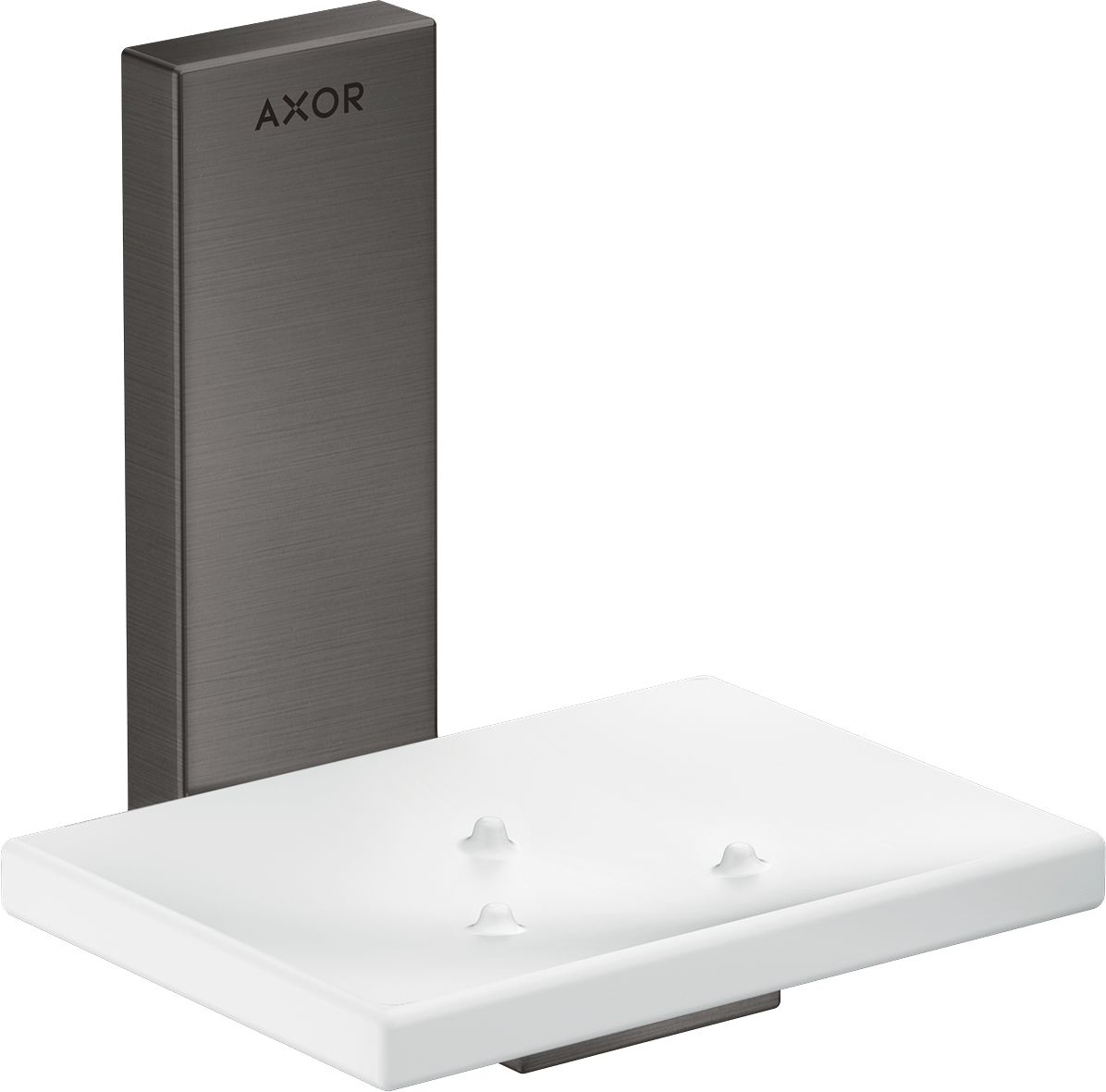 AXOR Universal Rectangular Porte-savon, Noir chromé brossé