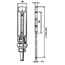 thermo. pl.63mm mod.drt euro57 boitier 150x36 0/120°C