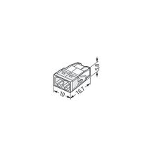 Bornes Série 2273 pour boîtes de dérivation - 2 conducteurs - de 0,5 à 2,5 mm² - boîtier transparent - blanc - contient 100 bornes Réf. 2273-202