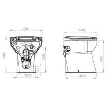 Broyeur SANICOMPACT ECO+ cuvette porcelaine avec abattant blanc SANICOMP43 réf. C43STD