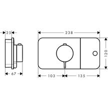 AXOR One Module thermostatique encastré avec 1 fonction, Aspect doré poli